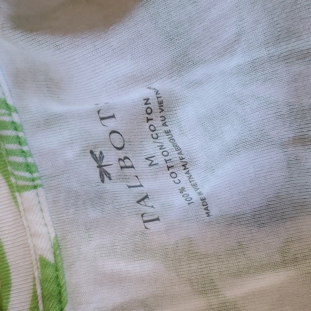 Talbots Cotton Island Top SZ MD - Picture 5 of 6